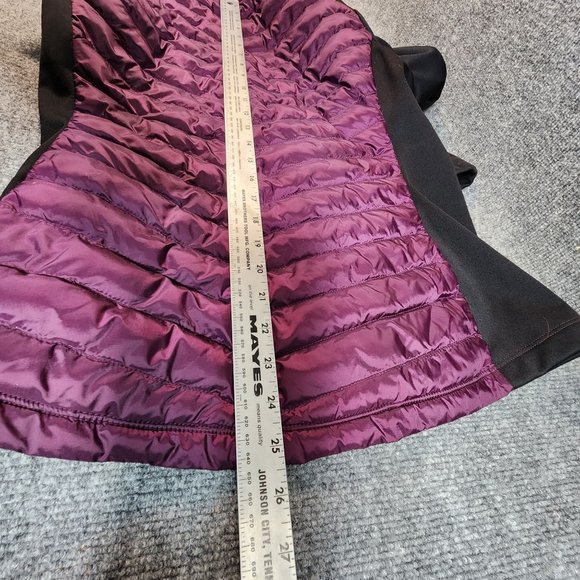 32° HEAT Women's Size Large Light Weight Zip Front Puffer Jacket Purple Black - Picture 6 of 11